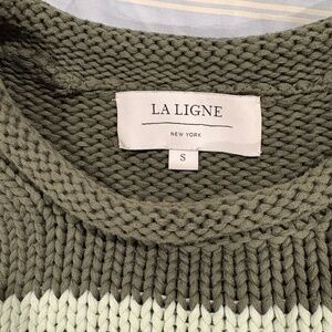 La Ligne Marina Sweater Green Stripe S
